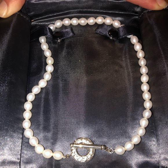 Jewelry | Tiffany Pearl Toggle Necklace 